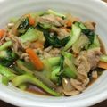 モリリエ's cooksnap of when they made チンゲン菜と豚肉のオイスターソース炒め.