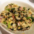 harustoKao's cooksnap of when they made 美味しいよ♫みぶな(大根葉)の混ぜご飯✿.