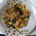 ryuラブ's cooksnap of when they made さつま芋と鶏肉の中華風炒め.