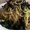 まぁこ＊'s cooksnap of when they made オイルサーディンとほうれん草のパスタ.