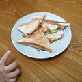 msft5632's cooksnap of when they made ピーマン・キャベツのホットサンド〜母の味.