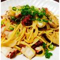 ｹﾛｯﾋﾟｰ's cooksnap of when they made タコの和風パスタ.