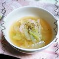 ＴＯＭＯＷＡＴ's cooksnap of when they made 朝食に！白菜とベーコンのあっさりスープ.
