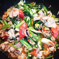 ぽこぽこぽこすけ's cooksnap of when they made めんつゆで簡単☆豚こま＆トマトの旨味炒め.