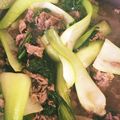 kiyo0120's cooksnap of when they made 【簡単】牛肉とチンゲン菜炒め.