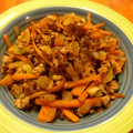 クックKYHFPK☆'s cooksnap of when they made 油不使用！　人参とひき肉の味噌炒め.