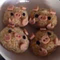 hoks's cooksnap of when they made 園児のお弁当 ブタさんおにぎり☆.