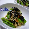 yukiはぴ's cooksnap of when they made モロッコインゲンとエノキの海苔豆板醤あえ.