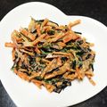 ぽてと0510's cooksnap of when they made ひじきと人参と豆苗の胡麻味噌マヨサラダ.