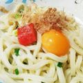 zakkiiM's cooksnap of when they made 我が家の釜玉うどん♡明太子バター味.