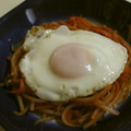 ぽりぽり拓庵's cooksnap of when they made もやし挽肉のトマトソース炒め★目玉焼き★.