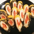 yomahiyu's cooksnap of when they made ちくわ明太子の磯辺天ぷら.