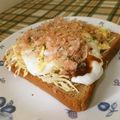 よちりん's cooksnap of when they made お好み焼き風トースト.