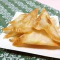 赤い電話's cooksnap of when they made ワンタンの皮で簡単おつまみ.