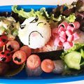 serimama's cooksnap of when they made 妖怪ウォッチ☆ちからもちのキャラ弁^_-.