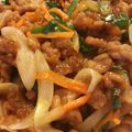 こぶた三姉妹の母's cooksnap of when they made 豚のこま切れ肉で焼肉弁当.