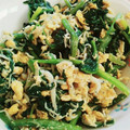 柚妃♪'s cooksnap of when they made 卵とほうれん草とじゃこの炒め.