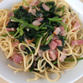 まいプー's cooksnap of when they made ほうれん草とベーコンの和風パスタ.