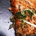 мiмico's cooksnap of when they made キャベツなし？！もやしと葱のお好み焼き.