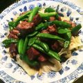 ミルウノ's cooksnap of when they made スナップえんどうと豚肉の炒め物.