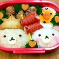 natumix's cooksnap of when they made リラックマとコリラックマのおにぎり.
