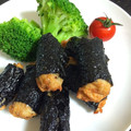 furipon's cooksnap of when they made 鶏挽き肉とはんぺんの磯辺揚げ.