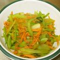 いなかのしろうさぎ's cooksnap of when they made セロリと人参のきんぴら.