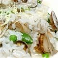 白頭巾's cooksnap of when they made あさりの酒蒸しで★あさりリゾット.