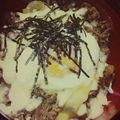 ゆかちー。。's cooksnap of when they made 惚れ直されちゃう♪チーズ牛丼温玉のっけ.