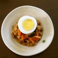 りこまこせいやのパパ's cooksnap of when they made 納豆とキムチと、ゆで卵【乗せるだけ。】.