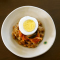 りこまこせいやのパパ's cooksnap of when they made 納豆とキムチと、ゆで卵【乗せるだけ。】.