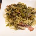 みあこと's cooksnap of when they made きのこたっぷり♪高菜とベーコンのパスタ。.