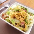 mamumuffin's cooksnap of when they made ❁厚切りベーコンと春キャベツの簡単パスタ.