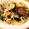 よcco's cooksnap of when they made 納豆+オクラ+茄子deネバネバ♪パスタ.