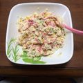 shushumax's cooksnap of when they made レンジで簡単！ポテサラ風おからサラダ.