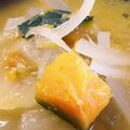 Safra's cooksnap of when they made かぼちゃ・玉ねぎのゴマ味噌スープ.