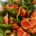 トニー・モンタナ's cooksnap of when they made ピーマンと厚切りベーコンの炒め物.
