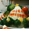 アイラブ家族's cooksnap of when they made ポテサラにブロッコリーでクリスマスツリー.