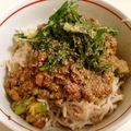 とまとま１０'s cooksnap of when they made ☆アボカド・岩のり・納豆・たこのパスタ☆.