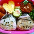 ヒロモックス's cooksnap of when they made バカボン三角おにぎり★キャラ弁.