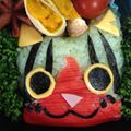 ikueland's cooksnap of when they made キャラ弁 妖怪ウォッチ スイカニャン.