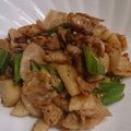 ｽﾘｰﾅｲﾝ's cooksnap of when they made 豚肉のオクラと山芋の梅肉醤油炒め.