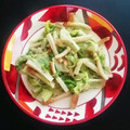 ロイザイル's cooksnap of when they made レタスの硬い外葉☆ちくわマヨバジル炒め.