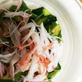 クックUER2CO☆'s cooksnap of when they made 絹さやとカニかまの和え物.