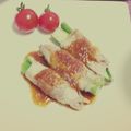 shokonta's cooksnap of when they made 豚肉のねぎオクラ巻き～ピリ辛香味ダレ～.