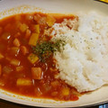 JILLの赤メガネ's cooksnap of when they made トマトとソーセージの簡単スープカレーライス.