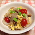 ビーちゃんマム's cooksnap of when they made 玉葱、豚肉、トマト、卵のマヨネーズ炒め.
