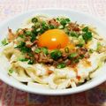 まあまま☆0403's cooksnap of when they made なっとろ玉✿白だしうどん.