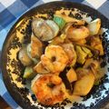 スパークル★ムーミン's cooksnap of when they made ☆簡単エビとエリンギのアボカド炒め☆.
