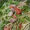 Janner－s's cooksnap of when they made めんつゆｄｅベーコントマトスパゲッティ♪.